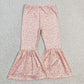 P0053 baby girls milk silk elastic waist bell pants