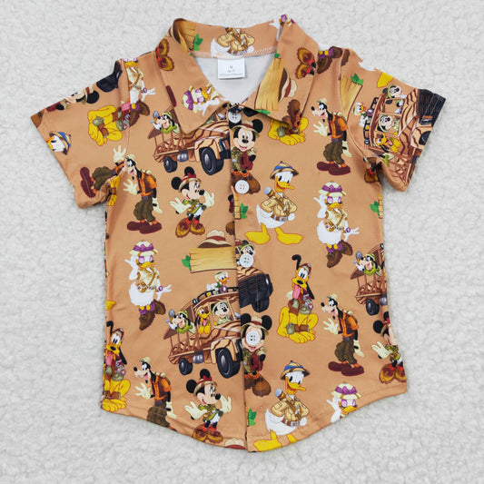 BT0155 Boys' cartoon yhua short-sleeved top