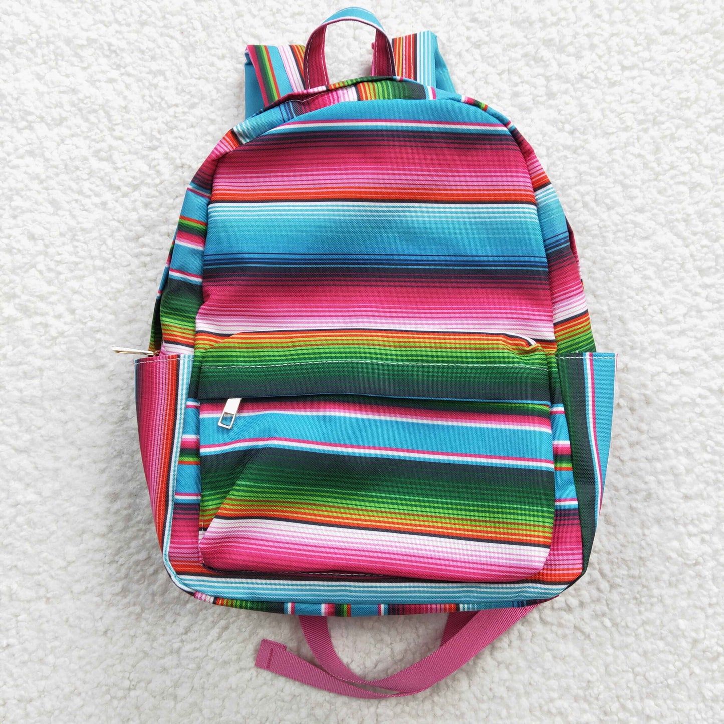 BA0041 Teal Striped Backpack