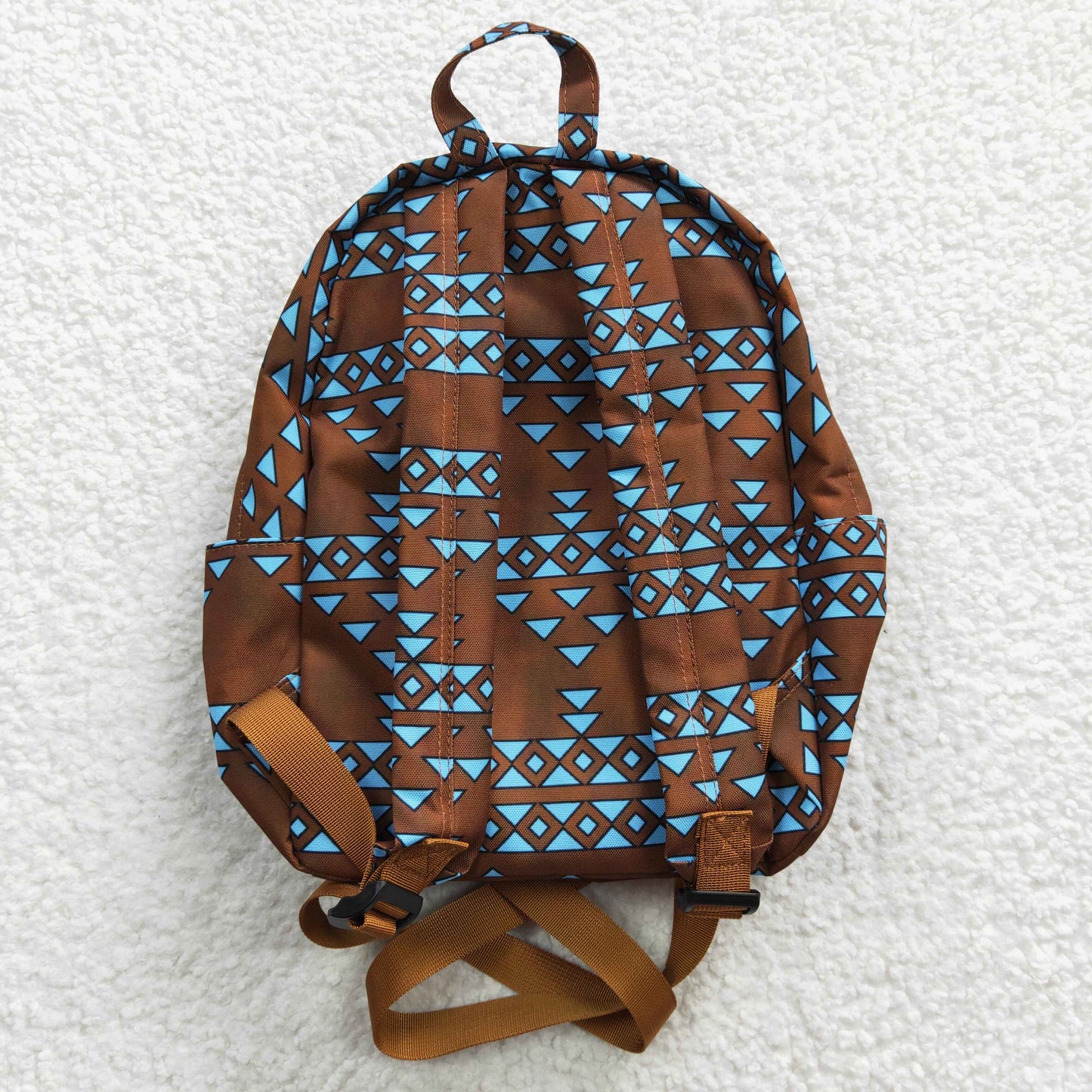 BA0048 Bull Head Geometric Blue Backpack