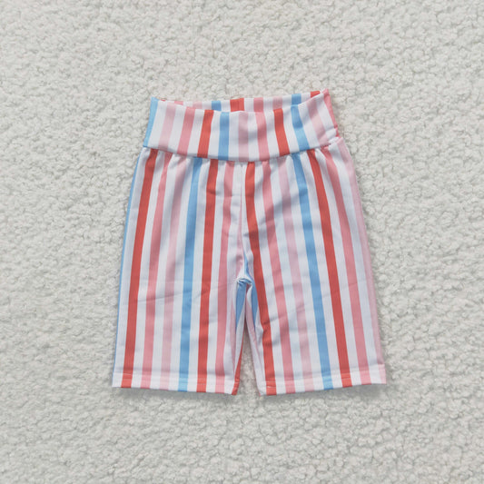SS0030 Girls Color Striped Cycling Pants