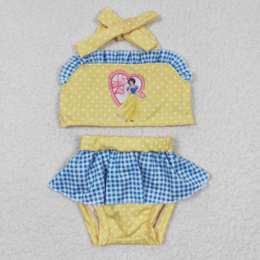 S0060 Cartoon Yellow Swimsuit Set