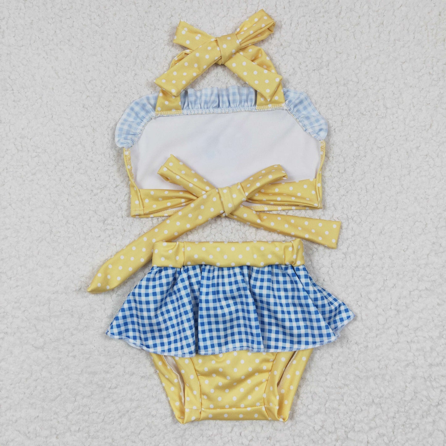 S0060 Cartoon Yellow Swimsuit Set