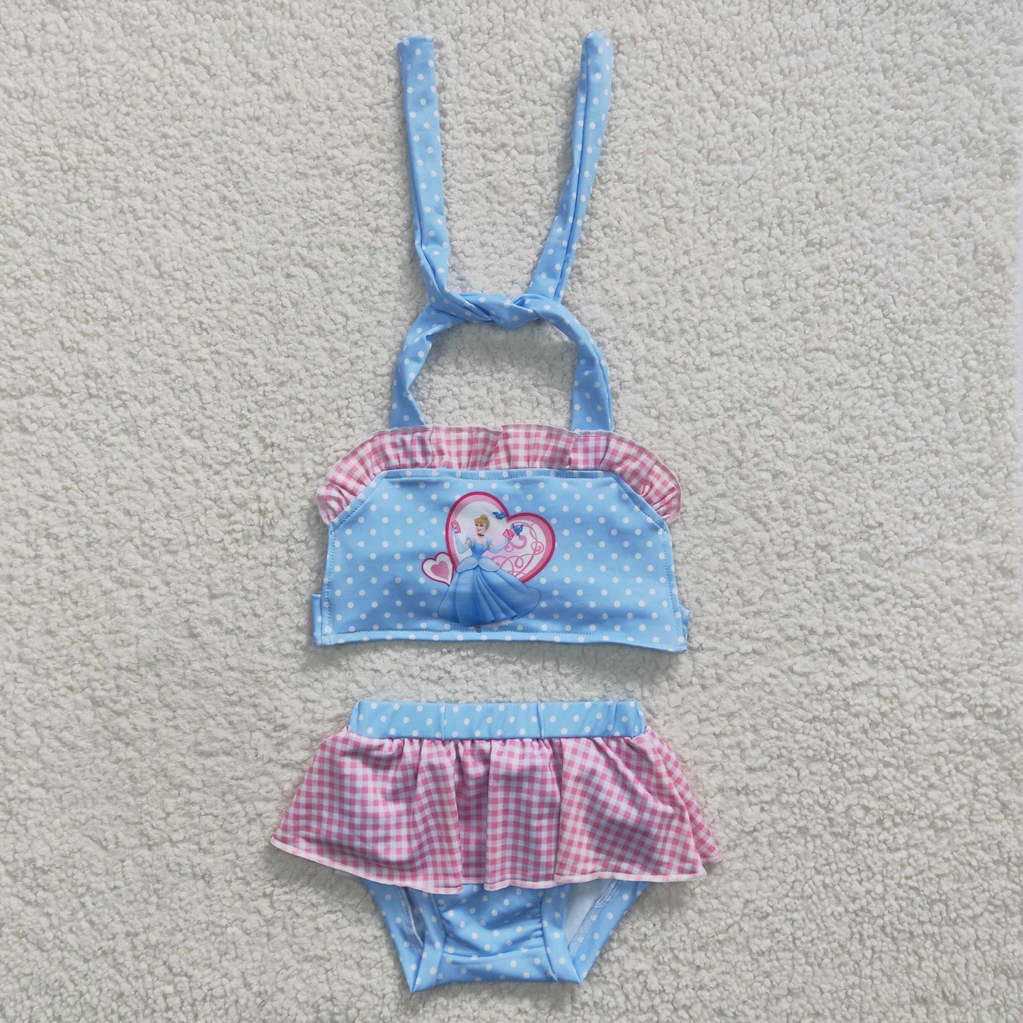 S0059 cartoon blue swimsuit set