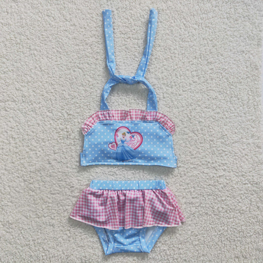 S0059 cartoon blue swimsuit set