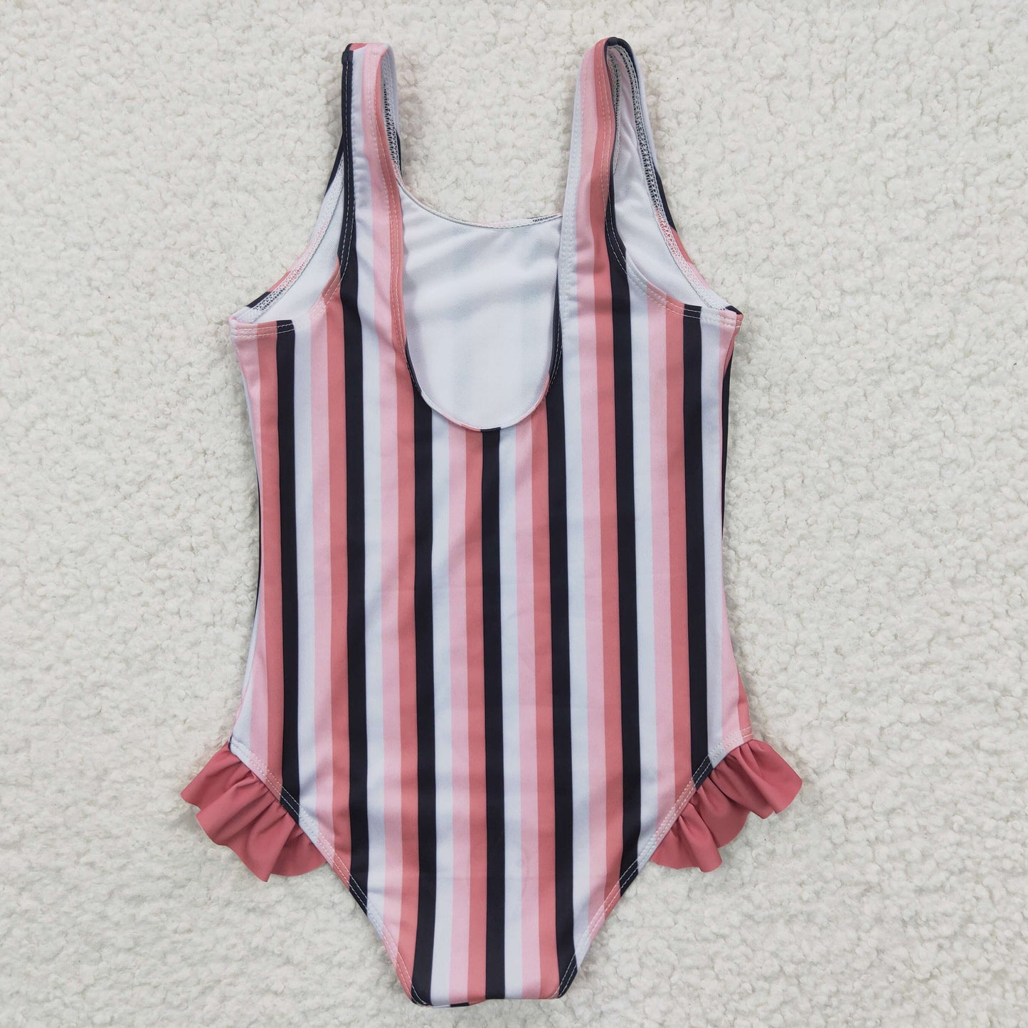 S0049 Color Striped One Piece Swimsuit