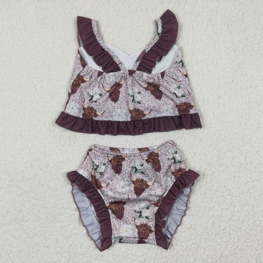 S0103 Alpine Gloria Brown Swimsuit Set