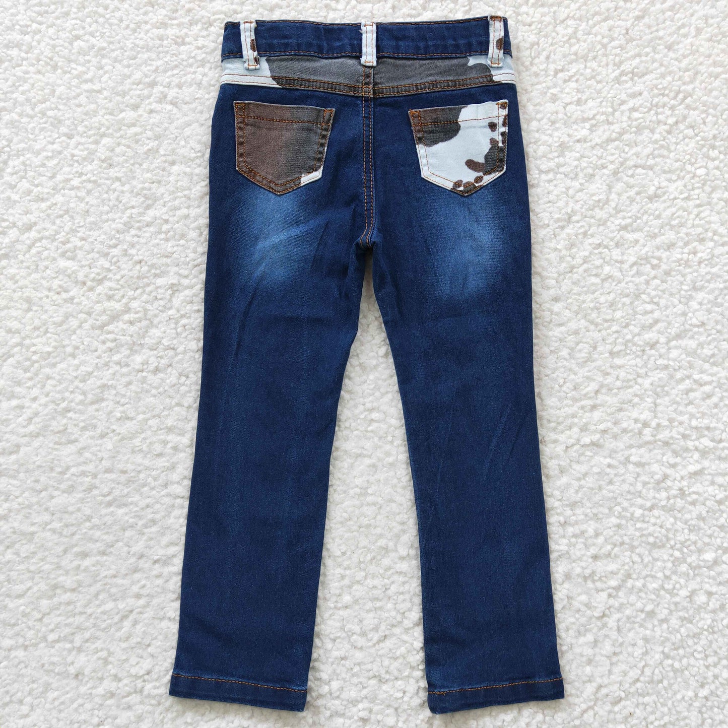 P0075 Blue Bleached Denim Trousers